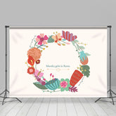 Personalisiert einfacher bunter Kranz-Hintergrund im Ruhestand